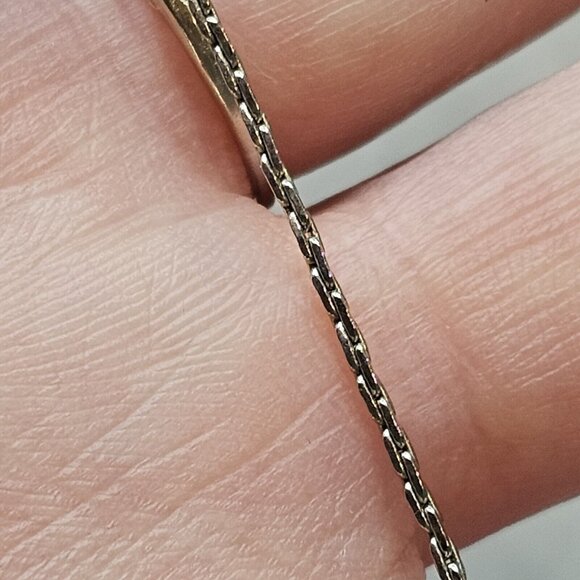 Retro Avon 3D‎ Clear Rhinestone Flower Pendant Necklace Silver Tone Dainty 18" - Picture 6 of 11